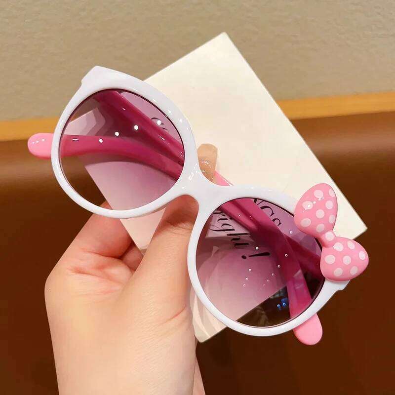 1-2PCS AdTosdocument Night Sunglasses Bow Decor Big Frame Teen Boys Girls Outdoor Party Vacation Travel Sun Glasses for Children H260130