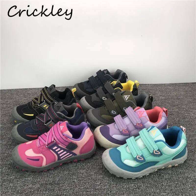 2023 Mesh Children Sneakers Outdoors Breathable Hook Loop Girls Boys Sport Anti Slip High Quality Kids Running Walk Shoes Y260128