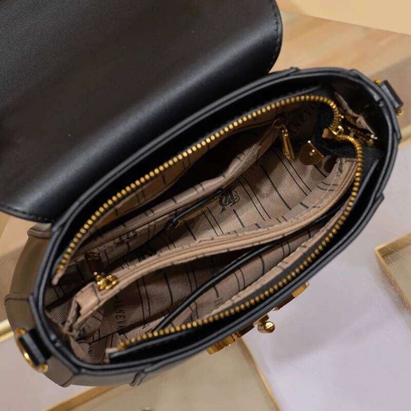 Women's genuine leather handbag, women's 2024 new spring/summer haute couture designer single shoulder crossbody small