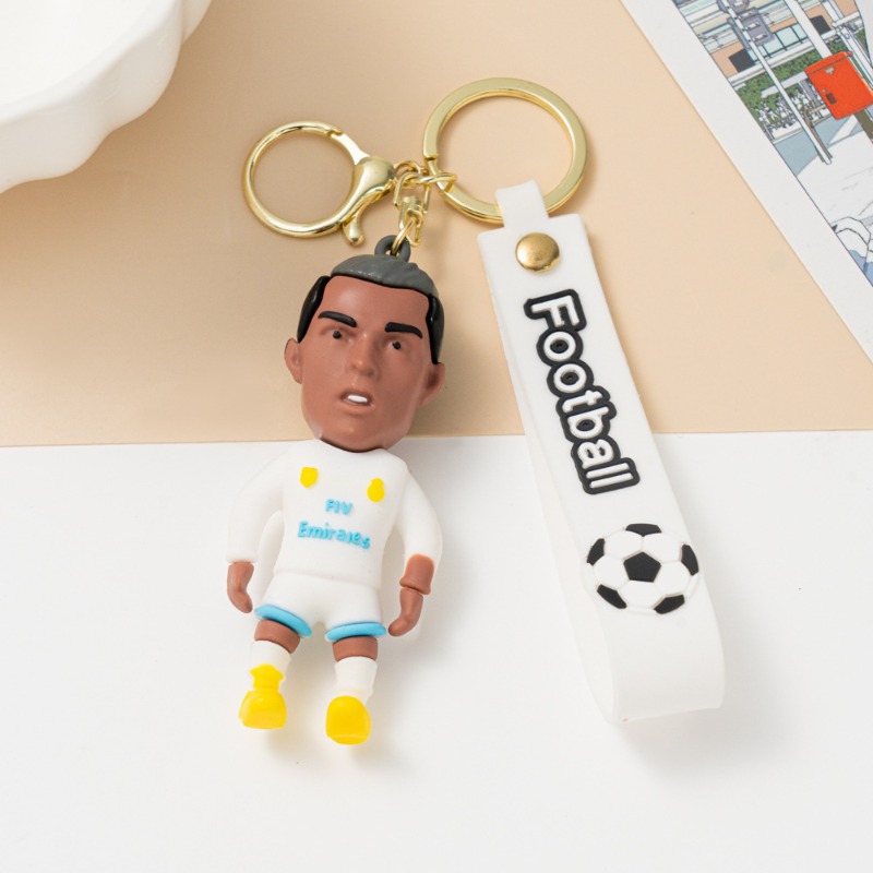 Keychain Messi Cartoon Star Soccer Cute birthday gift Football Player Figure Pendant for Backpack Bag Charm Couple Gift Sports Accessories