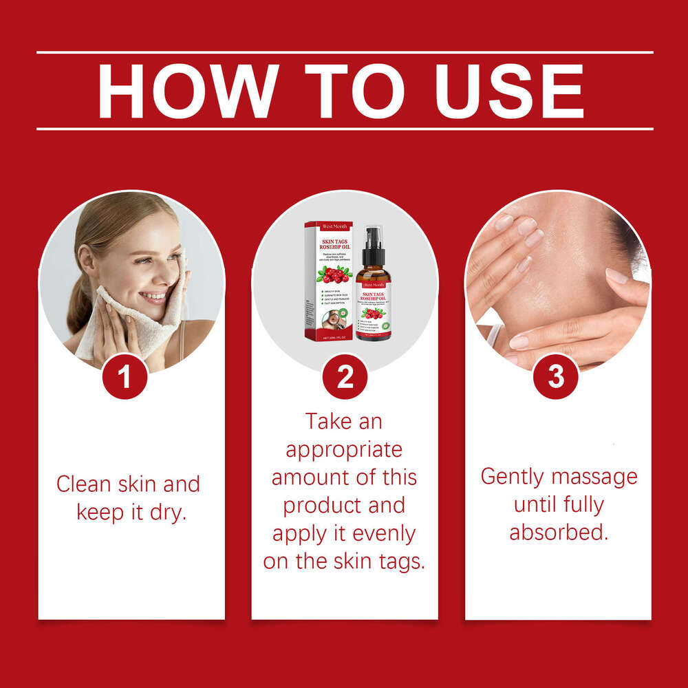 West Month Rosehip Seed Wart Essence Oil Lightens Pimples Moisturizes Repairs Smooths Skin S260131