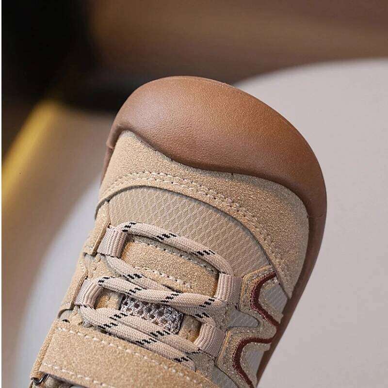 Autumn BoysGirl's Casual Round Toe Hook-loop Mesh Comfy Kid's Flat Shoe Solid Colors Anti-slip Daily Children Shoes 4-6Y Y260128