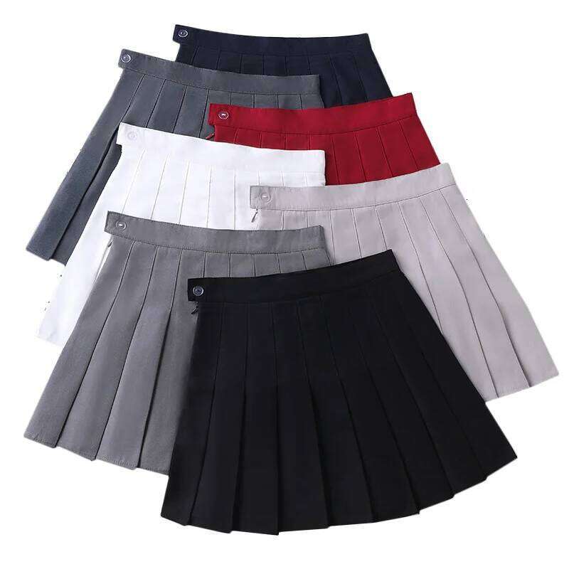 Black Skirt Pleated Egirl Eam School Girl Uniform Y2k Korean Style Kawaii High Waist Short Mini A Line Summer Women's Clothing XJ260131