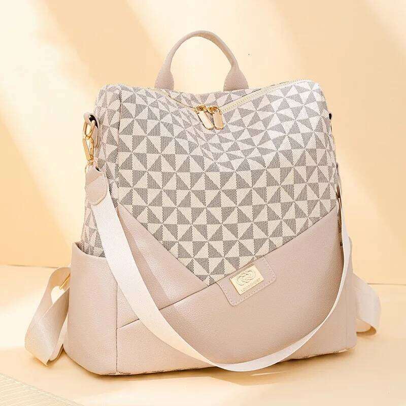 Retro Stylish Minimalist Laptop Versatile Casual Shoulder Bag Women's Commuter Backpack