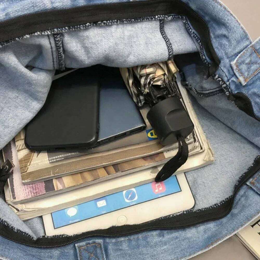 Shoulder for Women Casual Jeans Bags Designer Tote Crosbody Luxury Handbags Denim Shopping Bag Bolsos Para Mujer 2024