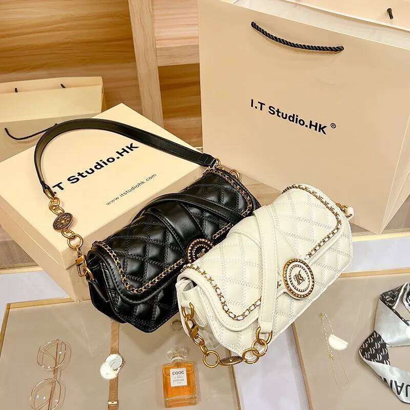 Women's handbag designer underarm bag, women's 2024 new autumn and winter high-end texture handbag, crossbody shoulder bag