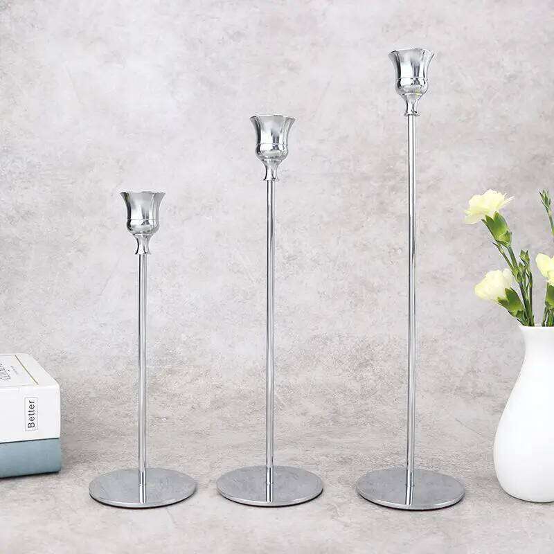 1/3Pcs/Set European Style Metal Holders Fashion Wedding Table Candle Stand Exquisite Candlestick Christmas Y260131