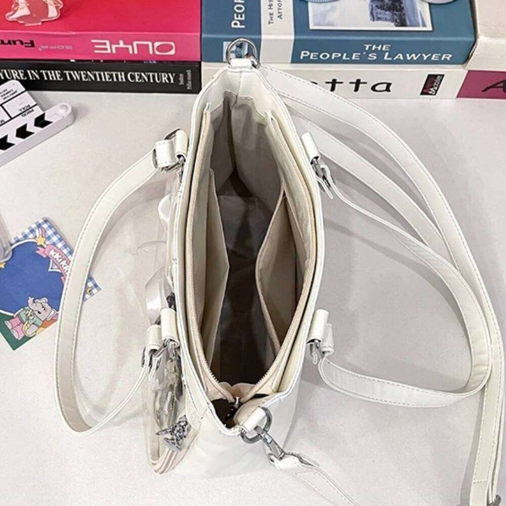 Italife Small Red Crossbody Ribbon Women Kawaii Clear Cute Shoulder Student Girl Heart Ita Bag with Insert 2026