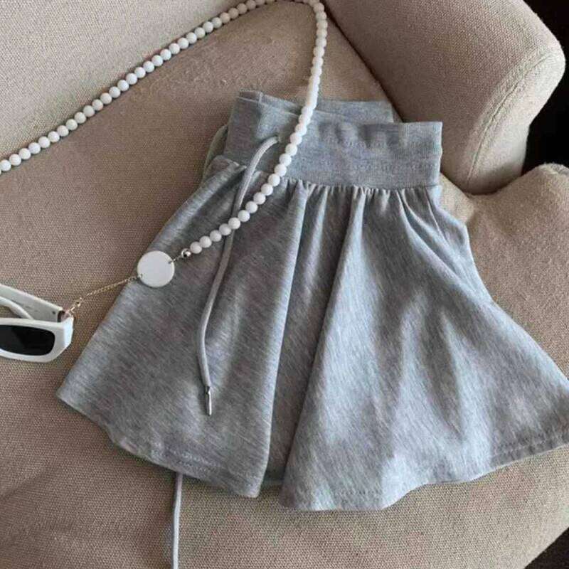 Ballet Style Drawstring Women's High Waist A-Line All-Match Casual Skirt Pants Culottes XJ260131