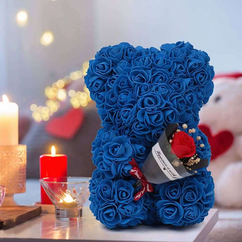 2024 New Artificial Flower Eternal Rose Teddy Bear for Mom Mother's Birthday Valentine's Day Anniversary Gifts & Decorations Y260131