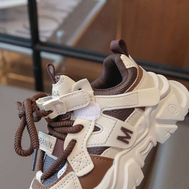 Children's Sneakers 1-18 Years Old Brown Breathable Boys Girls Casual Four Seasons Lightweight Non-slip Kids Single Shoes Y260128