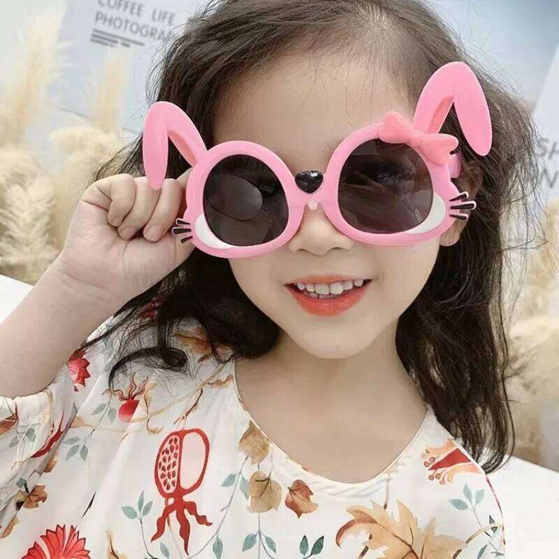 New Girl's Super Little Rabbit Sunglasses Stylish Cartoon Children's Eyewea Baby Outdoor play Cute Eyeglasses H260130