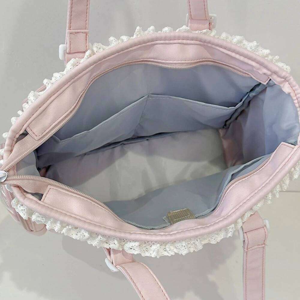 Japanese Ins Soft Girl Shoulder Y2K JK Uniform Transparent Ulzzang Ita Student Commuting Tote Bag Bolsos Para Mujer