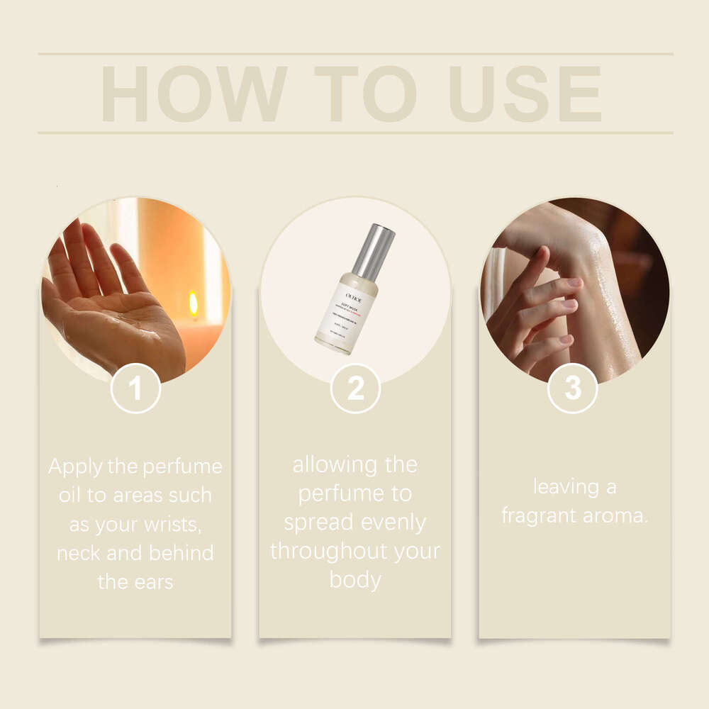 OUHOE Soft Perfume Oil Musk Niche Sweet Portable Elegant Natural Fresh Charm Long-lasting Fragrance S260131