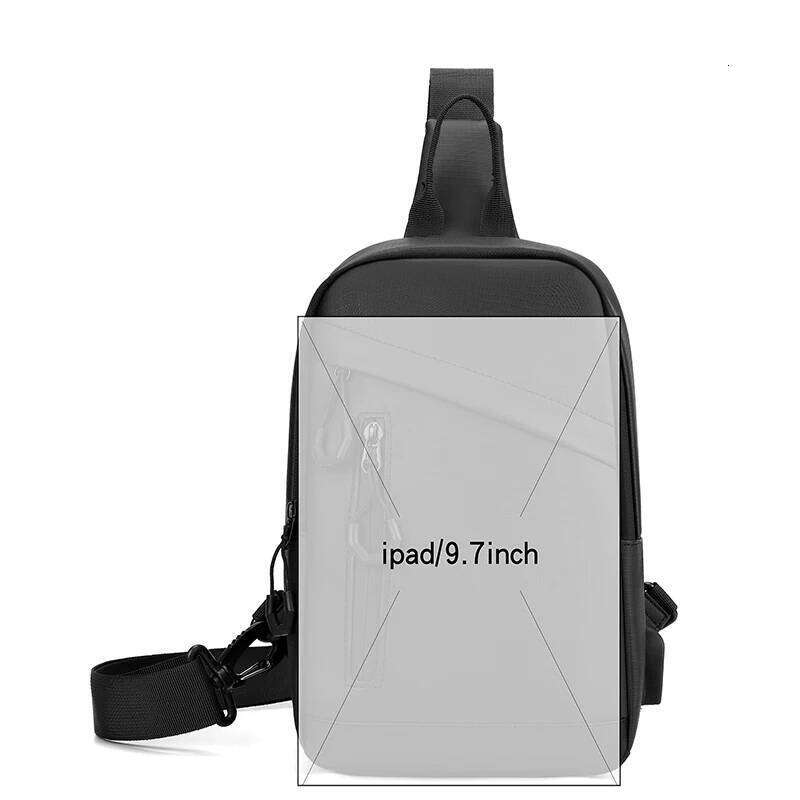 Simple and casual men's shoulder trendy single-shoulder crossbody student travel bag, lightweight diagonal backpack, m