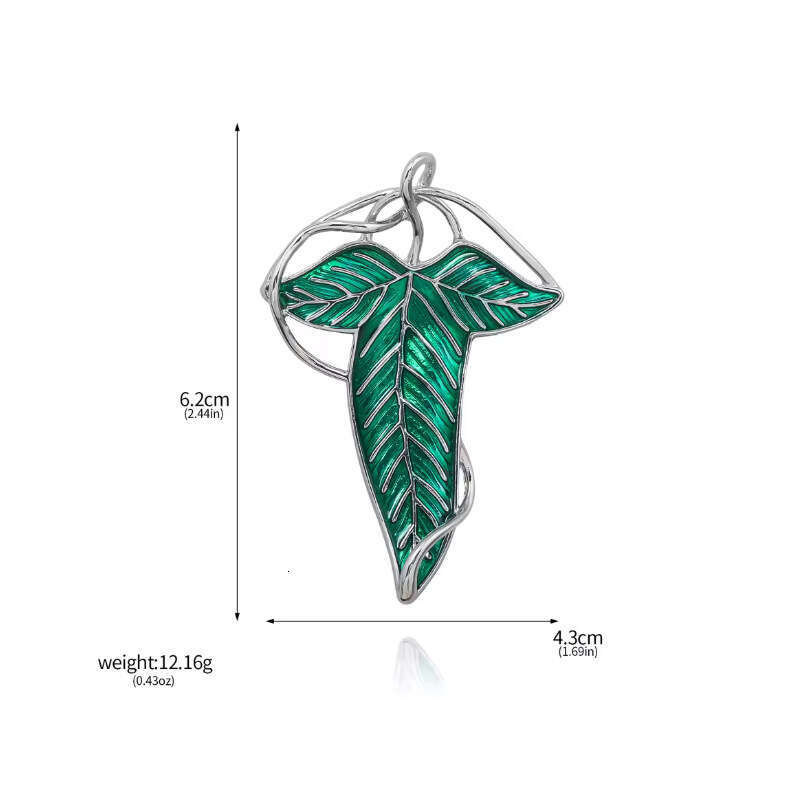 New Exquisite Alloy Enamel Leaf Simple Versatile Women's Suit Cardigan Brooch Jewelry Plant Pin