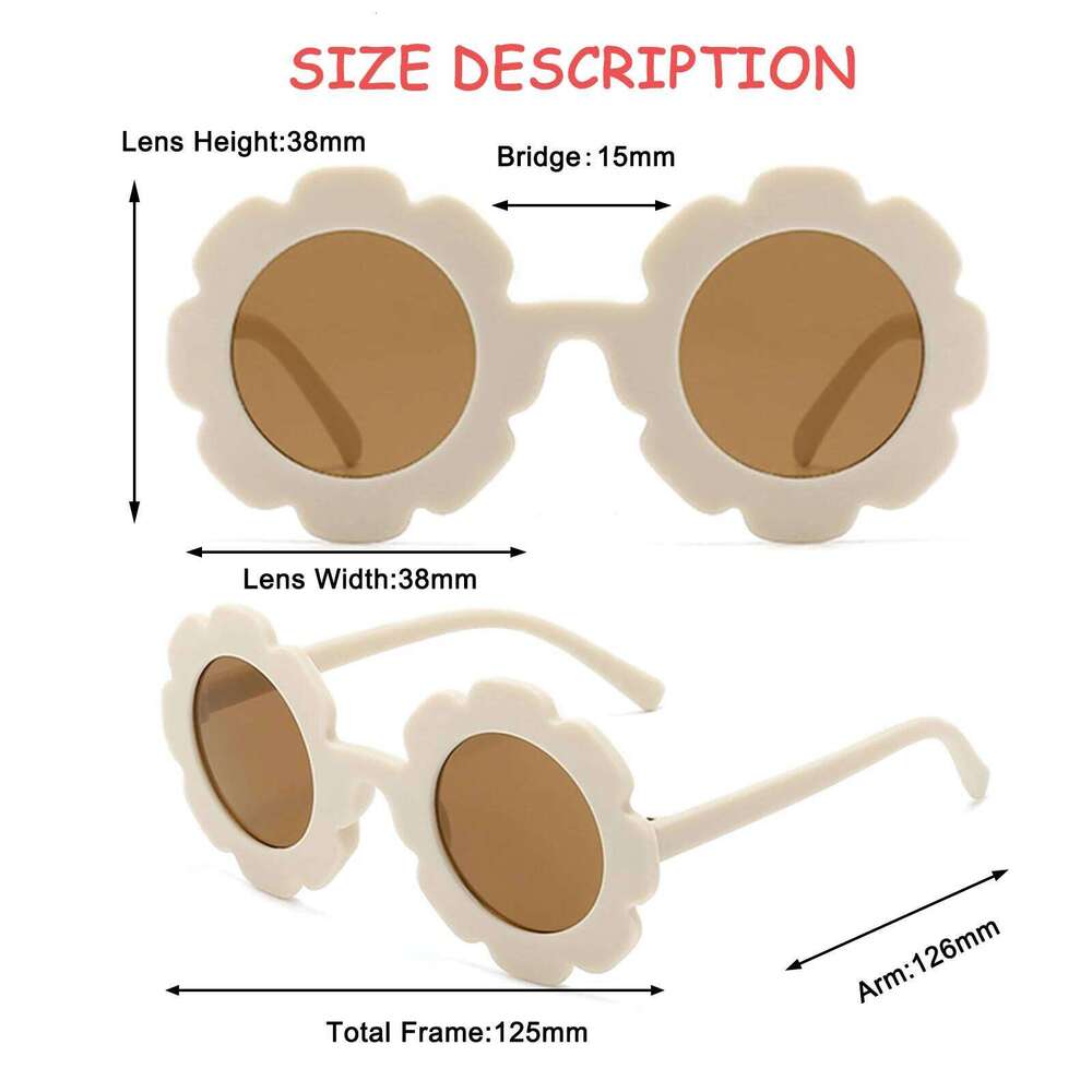 2-10 Years Children Sunglasses Flower Round Cute Kids Sun Glasses for Boys Girls UV400 Protection Baby Lovely Candy Eyeglass H260130