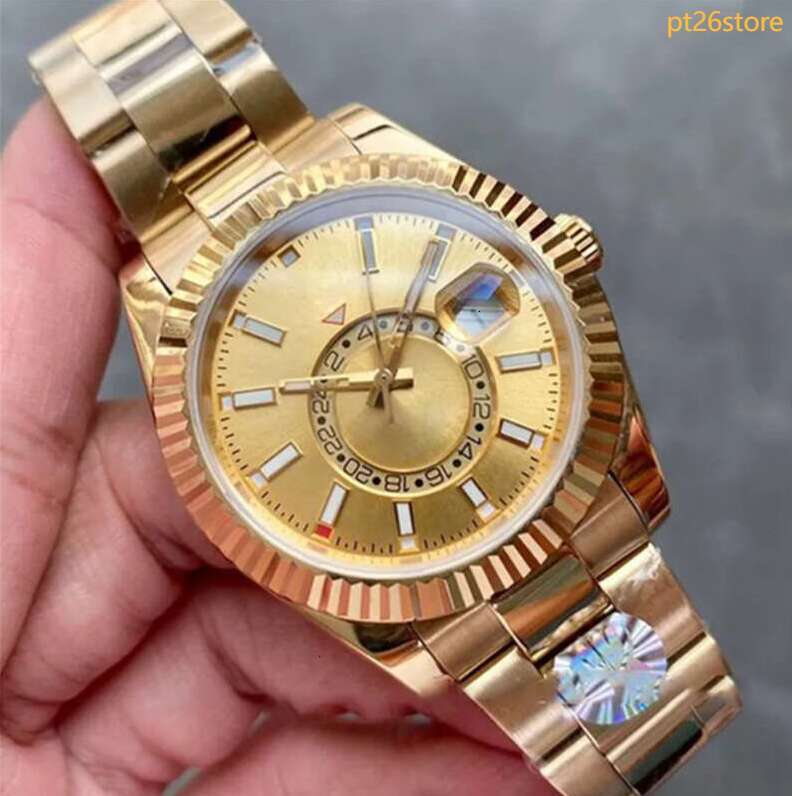 NEW Mens Sky Watches Dweller Steel White Automatic Movement Small Dial Sapphire Calendar 42mm Watch Stainless Wristwatches Montre De Luxe Watchs Dhgate