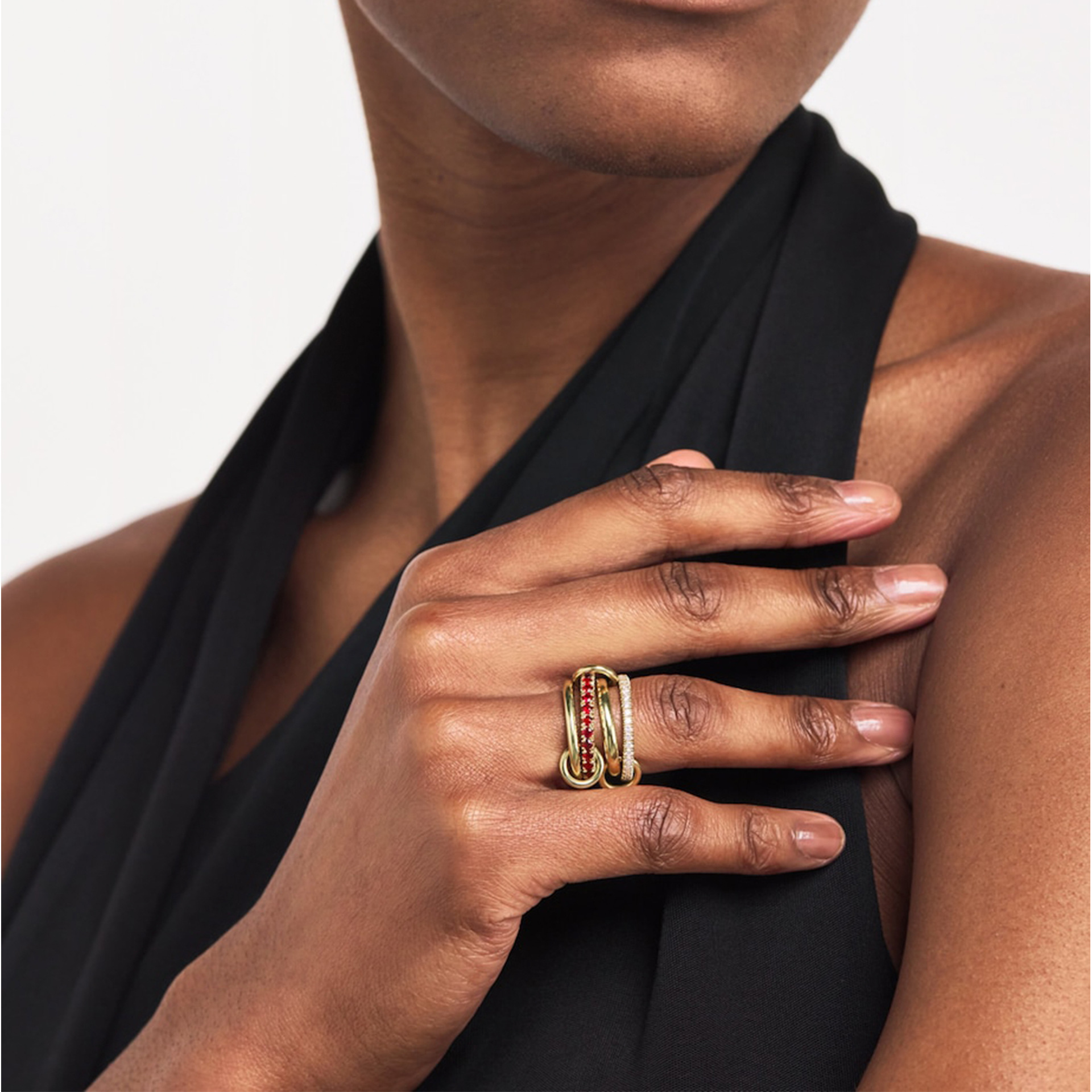 New Designer Fashion Women Ring Bowknot Ribbon Irregular Strip Cross Stackable Light Luxury Jewelry Accessories Rings Engagement