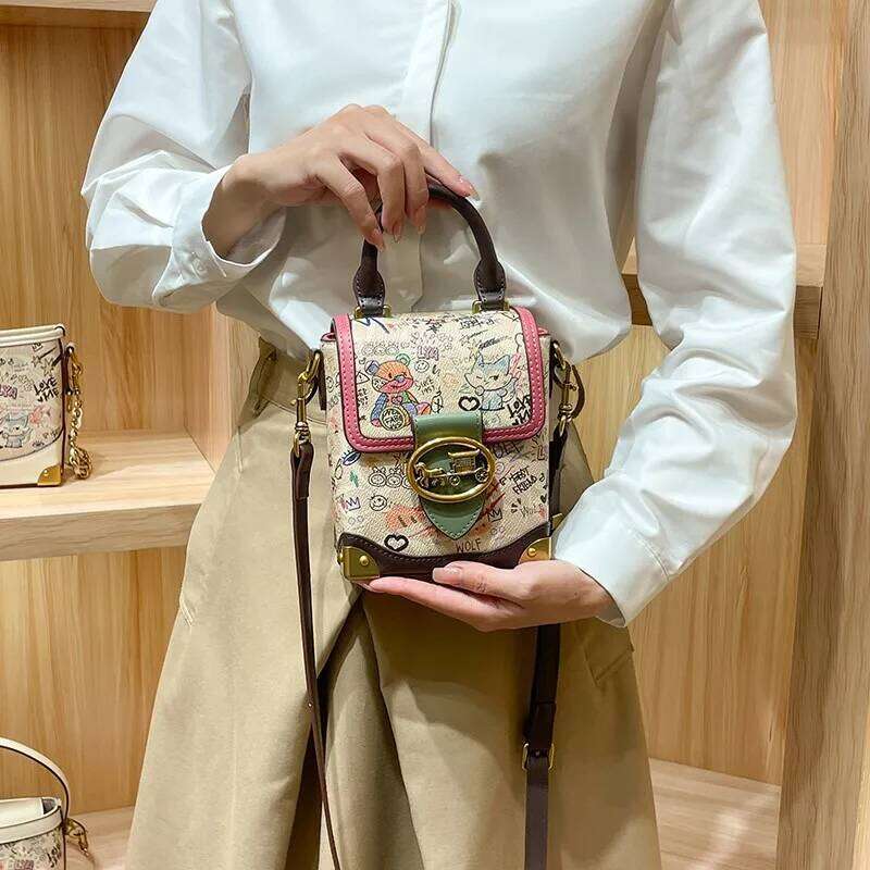 Women's handbag, advanced strategist box 2024 new high-end contrasting color mobile phone bag, crossbody bag