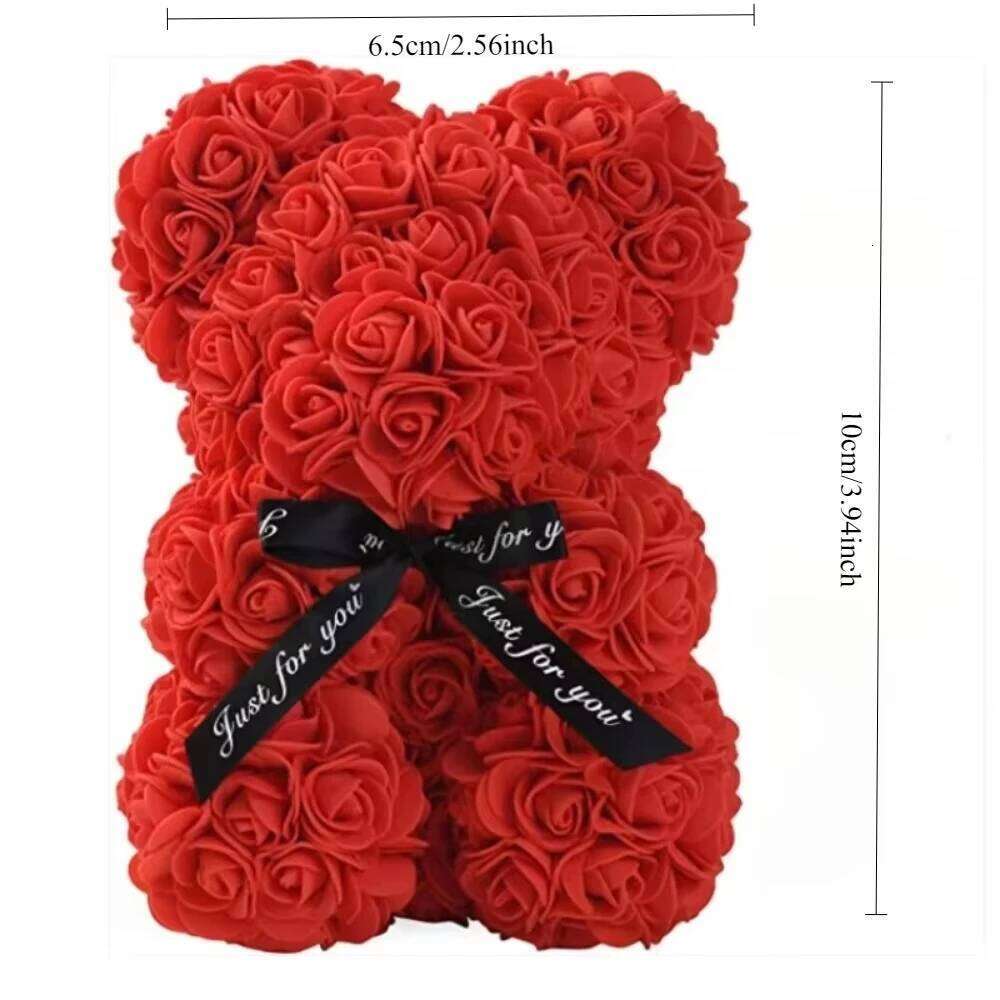 New Flower Eternal Rose Teddy Bear for Mom Mother's Birthday Valentine's Day Anniversary Gifts & Artificial Decor Y260131