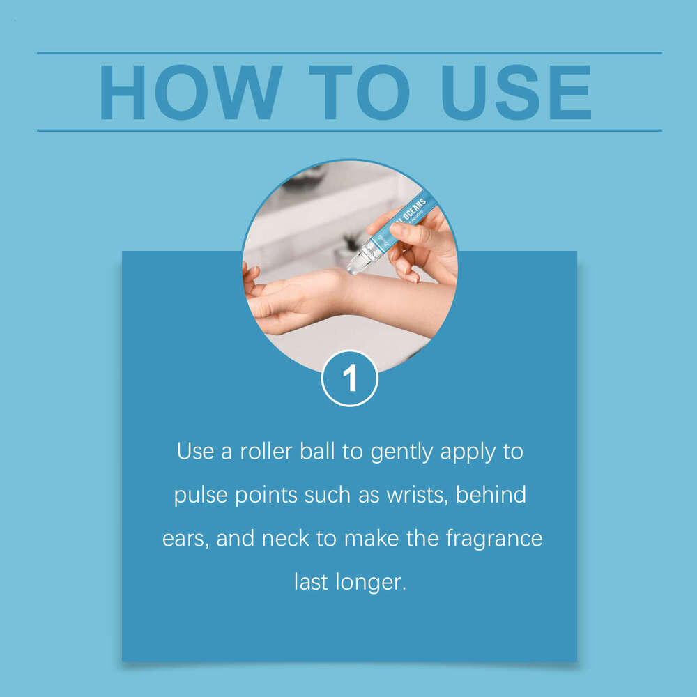 Roxelis Ocean Natural Fragrance Long-Lasting Scent Date Sea Breeze Fresh Roll-On Perfume S260131