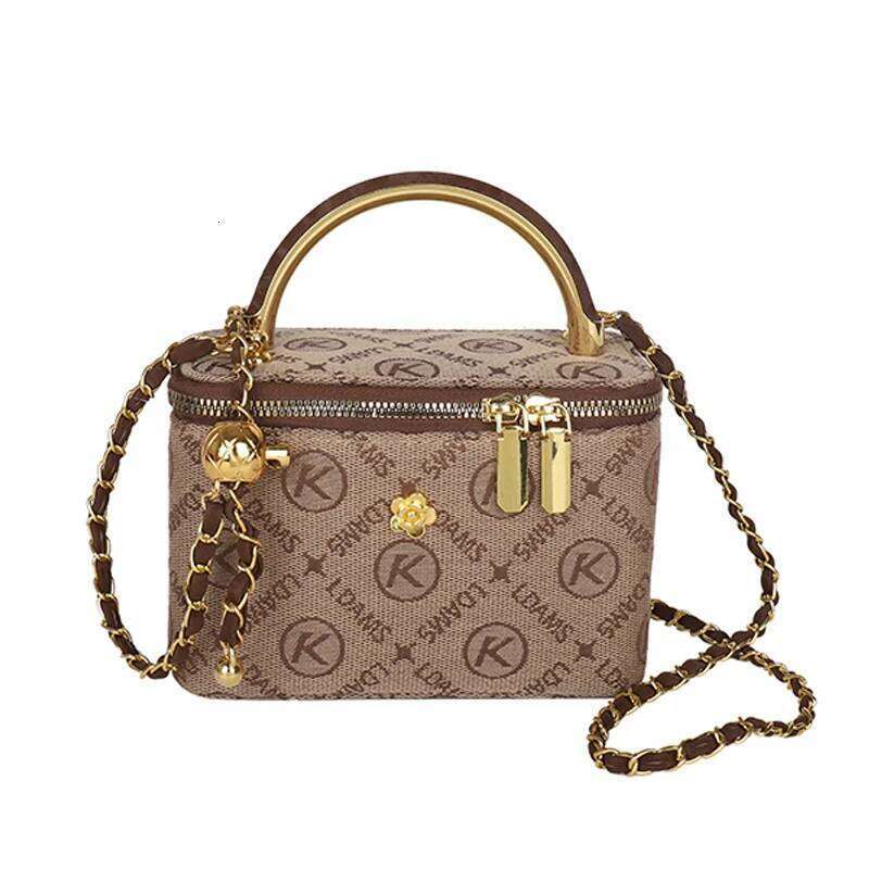 Designer luxury printed fabric women's box chain handbag shoulder crossbody bags bolsos de mujer bag XJ260131