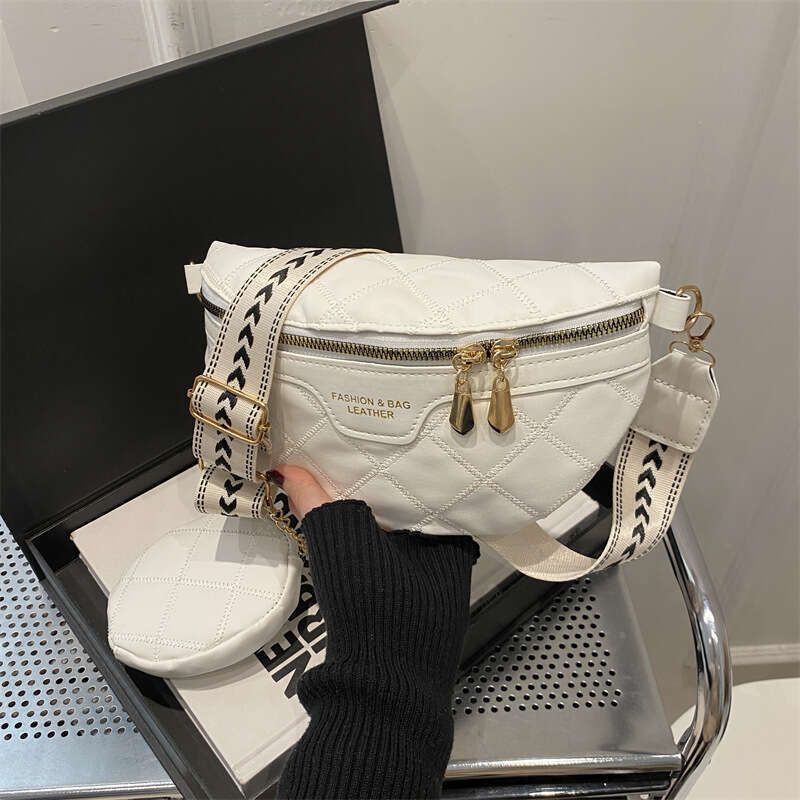 Quilted Autumn Winter New Trendy Fashion Crossbody Chest for Women Popular Stylish Ins Texture Niche Waist Bag