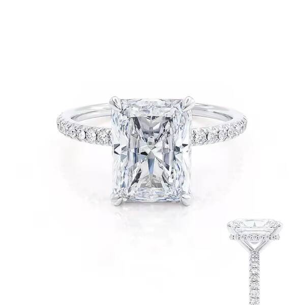 Starsgem Diamond Ring IGI Certified Radiant Cut 2ct Size Solid Gold 10k 14k Lab Grown Diamond Engagement Ring