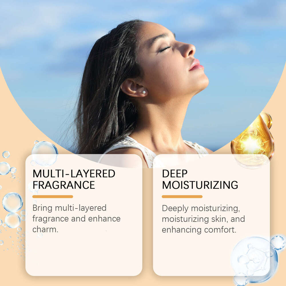 Roxelis Peach Champagne Body Spray Fresh Fragrance Gentle Long-lasting Multi-layer Elegant Perfume S260131