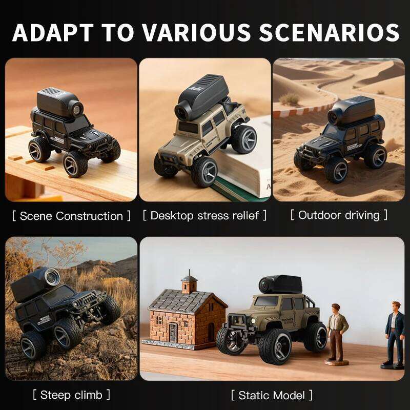 KF32 1:64 RC Mini Climbing Alloy Video Car With LED Light and HD Camera Radio Remote Control Vehicle Toy for Kids Best Gift Y260131