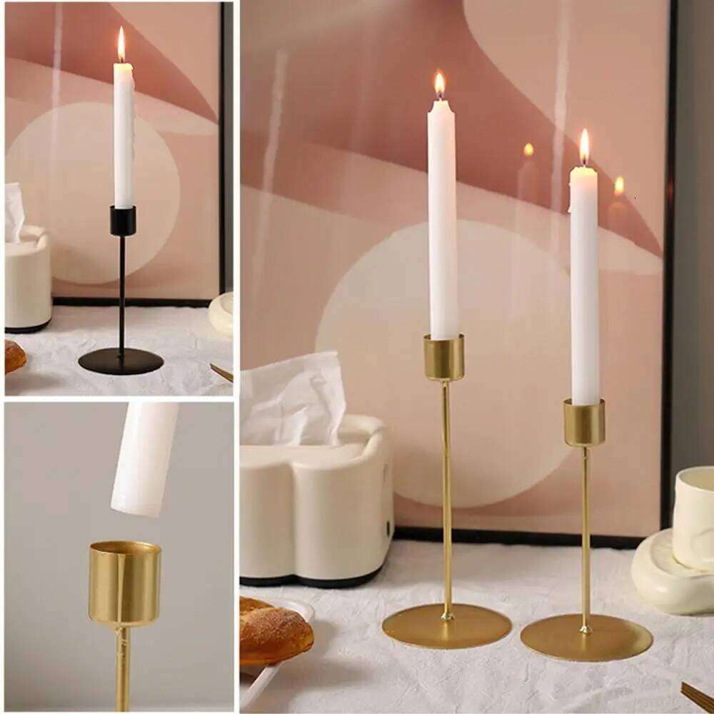 Small Cup Beautiful Candle Holders Durable Table Decor Exquisite Candlestick Useful Home Supplies Iron Candelabrum Y260131