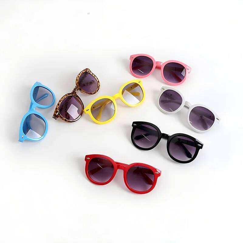 Children's Round Frame Cat Eye Sunglasses with Metal Arrow Accents Eyewear Stylish Fashion Accessory for Boys Girls Sun Glasses H260130