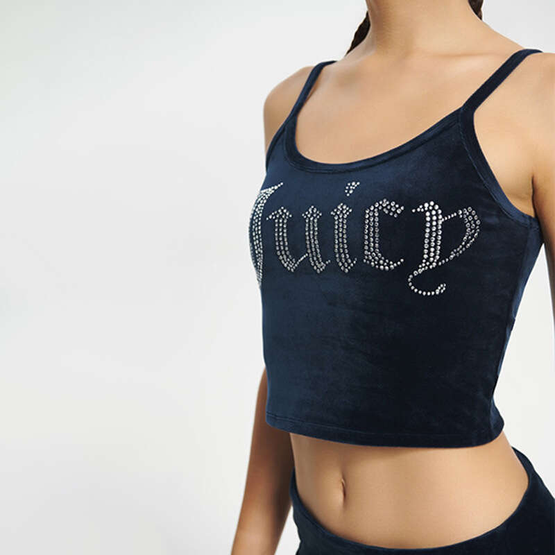 Hot-Selling Y2K Fashion New Rhinestone Top Casual Short European and American Style Sexy Hot Girl Strap