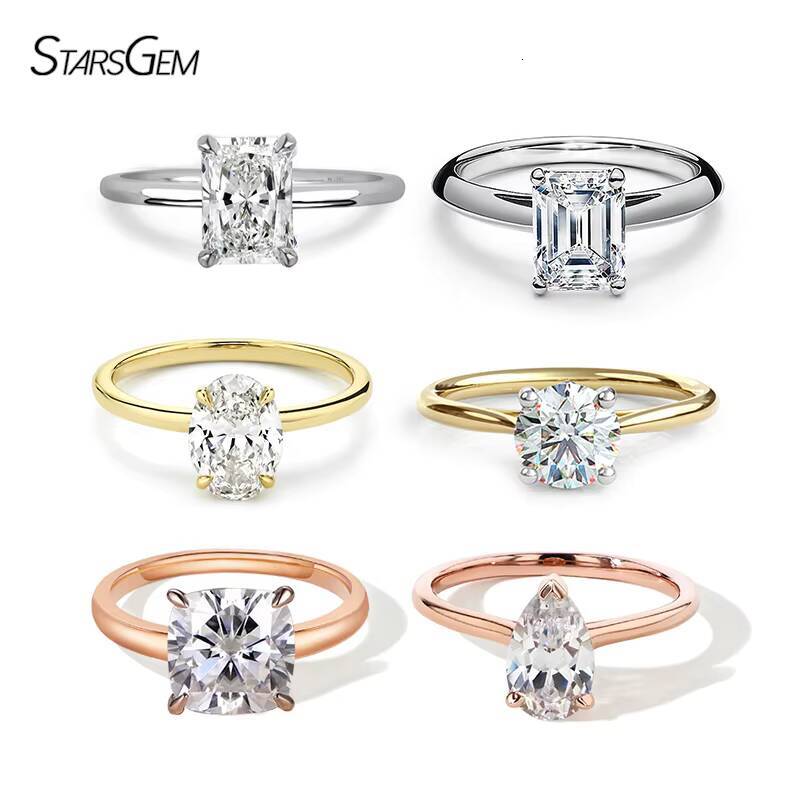 IGI Certified 1CT Lab Diamond Round Starsgem Custom 10K Gold Solitaire Jewelry HPHT CVD DEF VVS VS Oval Lab Grown Diamond Ring