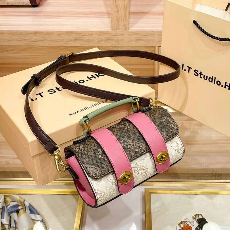 Light luxury brand women's small cylindrical bag 2025 autumn and winter new design designer high-end handbag crossbody