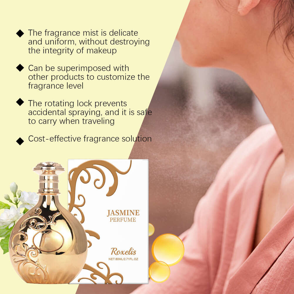 Roxelis Luxurious Floral Fragrance Jasmine Long-lasting Scent Enhances Confidence and Charm Fresh Portable Perfume S260131