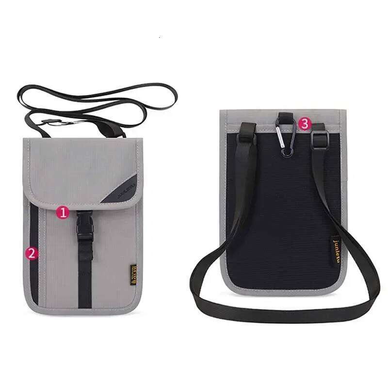RFID Multifunction Anti-theft Wallet Hidden Neck Pouch Passport Cover Cards ID Card Holder for Men Women Travel