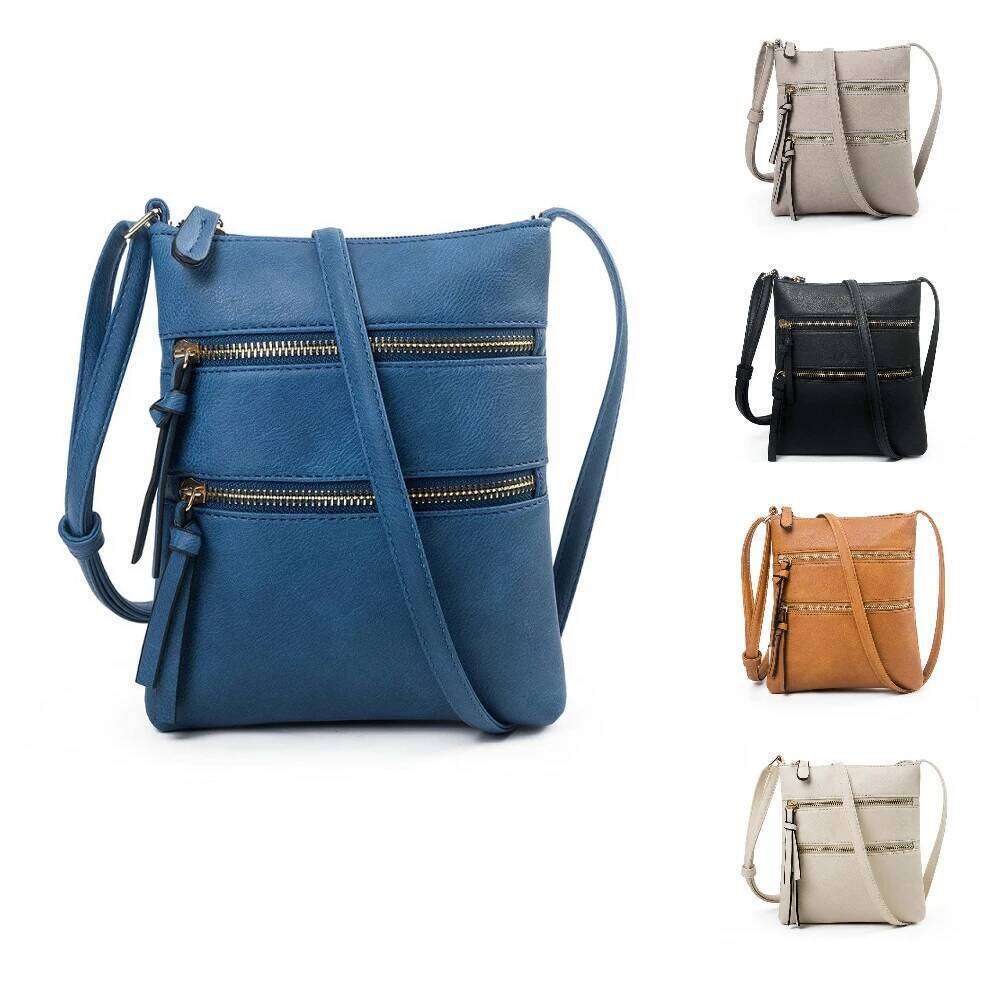 Women PU Leather Shoulder Strap Crossbody Bag Casual Small Handbag Pocket Ladies Designer Zipper Female Messenger Purse 2025