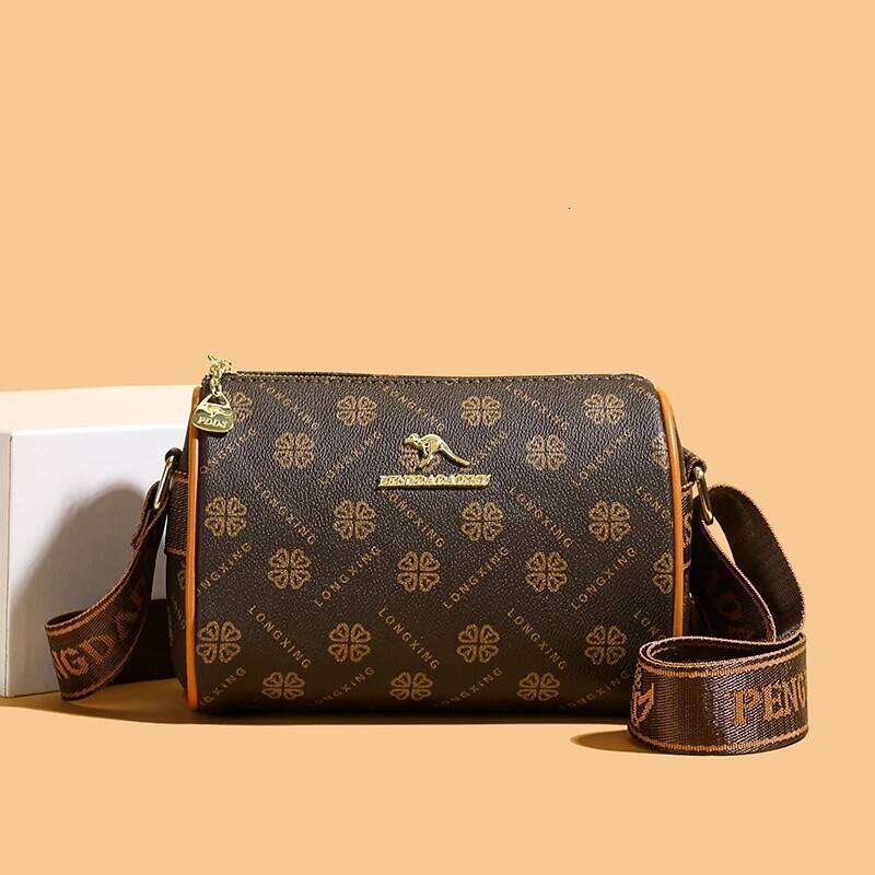 Women's fashion bag, woven pattern wide shoulder strap, messenger bag for autumn and winter, new style