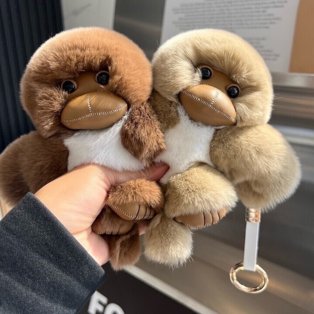 Y2K Purse Accessory Fashion Exquisite Cute Y2k Bag Charm Minimalist Bag Accessory Cute Little Monkey Rabbit Fur Car Keychain Pendant Ins Plush Doll Ba