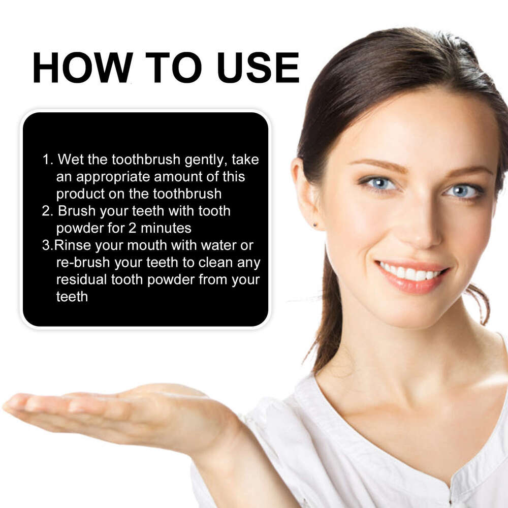 Oralhoe Activated Charcoal Powder Whitening Beauty Cleaning Tartar Yellow Smoke Teeth Oral Care S260131