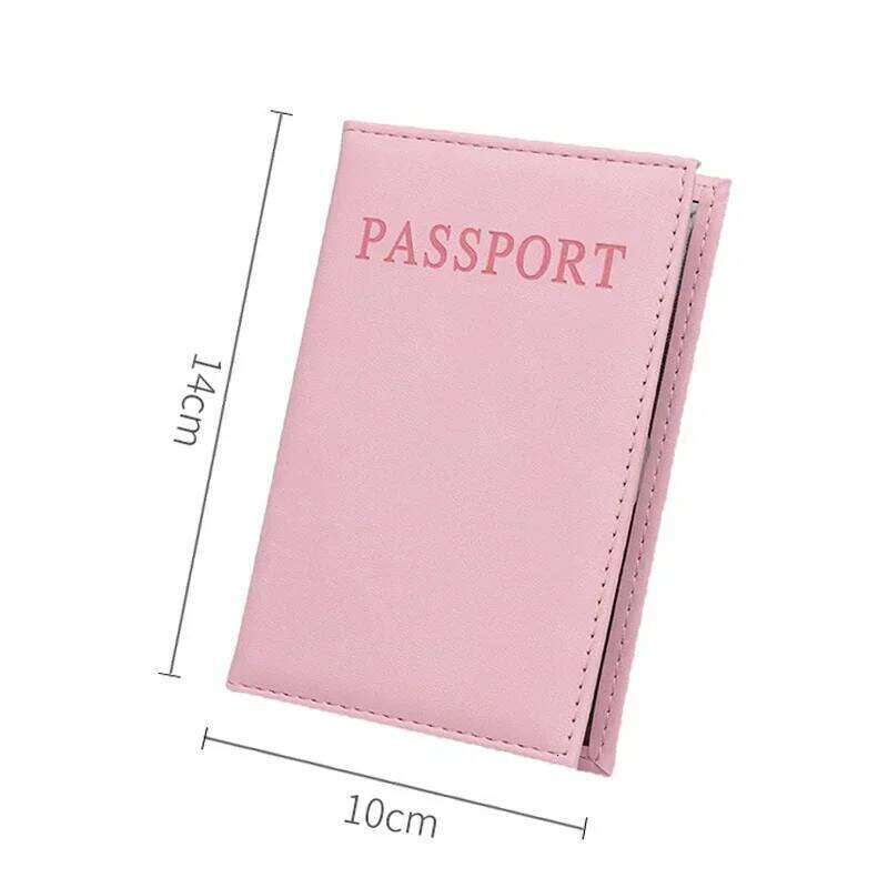1PC Fashion New PU Women Couple Models Girls Travel Passport Cover Unisex Case Man Card Holder Wallet