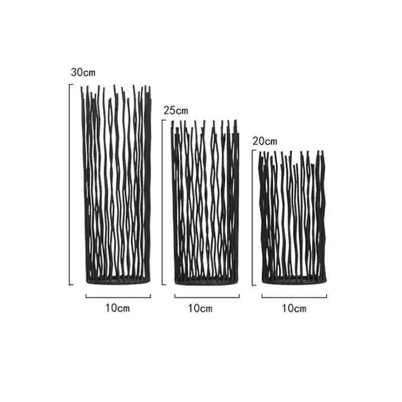 decoration Iron Stand Black Candle Holder Romantic Wedding Decoration Candlestick Dinner Candelabrum Candelabra Y260131