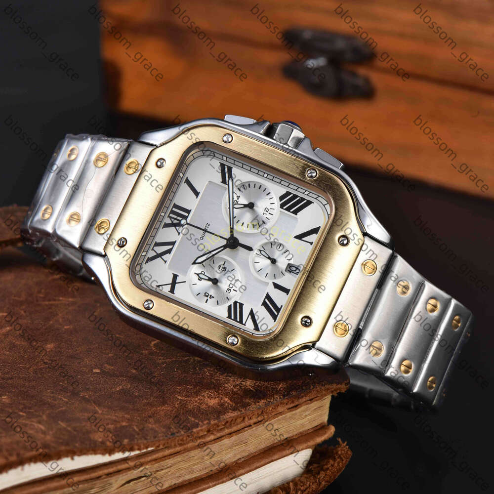 AAA Mens Designer Santoss Watch Luxury Designer Cartiier Watch Man Watch Woman Watch Classic Square Dial High Quality Quartz Mechanical Automatic Watch Vintag f22
