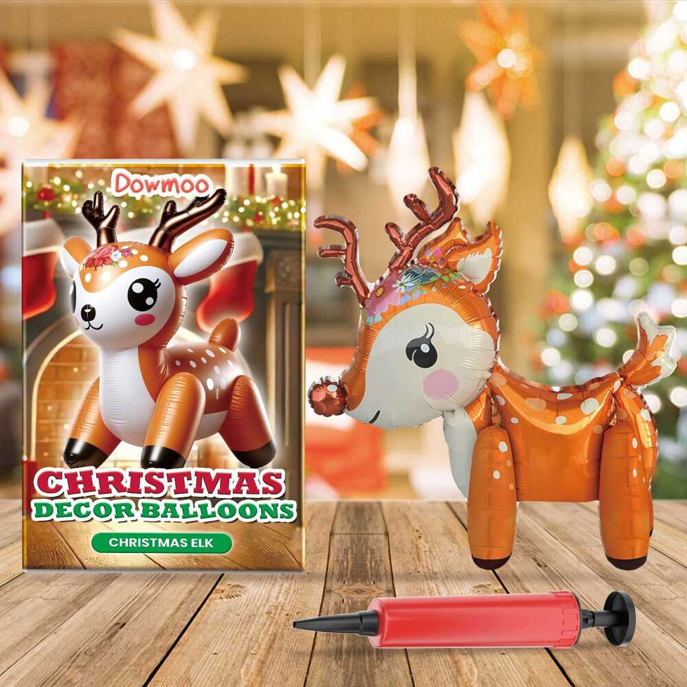 Dowmoo Balloons Balloon Standing Santa Claus Reindeer Christmas Tree Event Atmosphere Decoration S260131 6cc