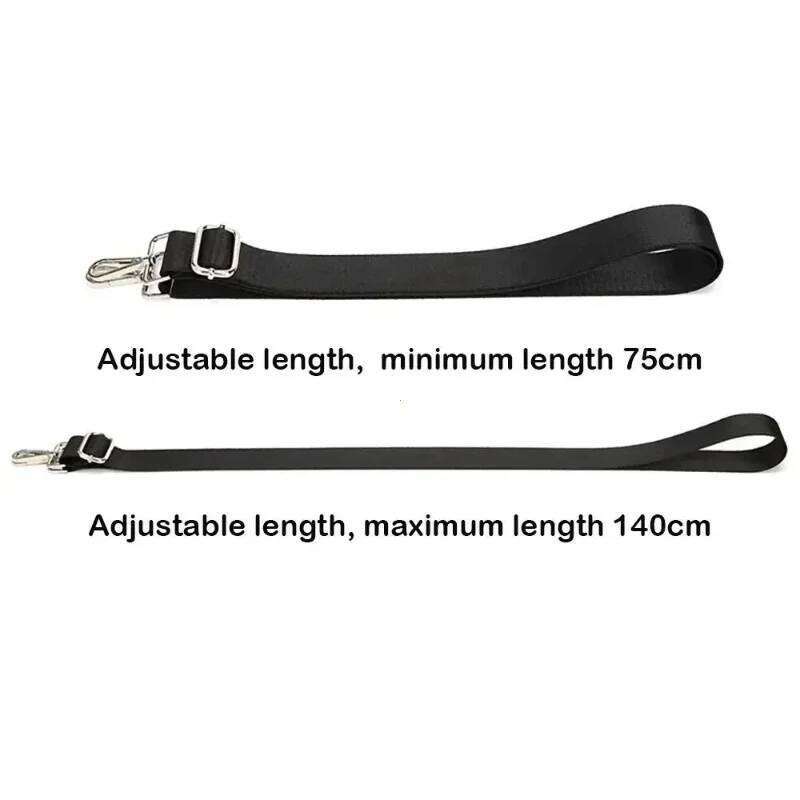 Adjustable Replacement Detachable for Women Men Messenger Bags Handle Handbag Belt Fashion Black Nylon Shoulder Bag Strap