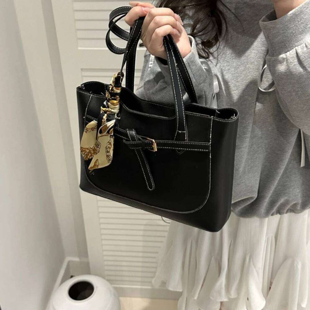 2026 New Faishon Single Oulder Handbag Large Capaci Commuter Soft PU Leather Handbags for Women High-End Women's Tote Bag