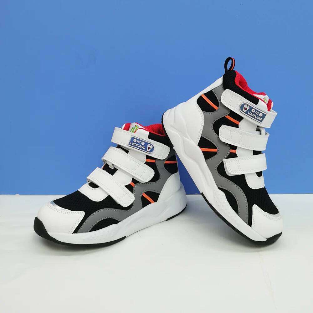 Children Boy Sneakers Orthopedic Shoes For Kid Ankle Support Leather Anti-Slip Toddler Sporty Running Boot Size24-36 Y260128