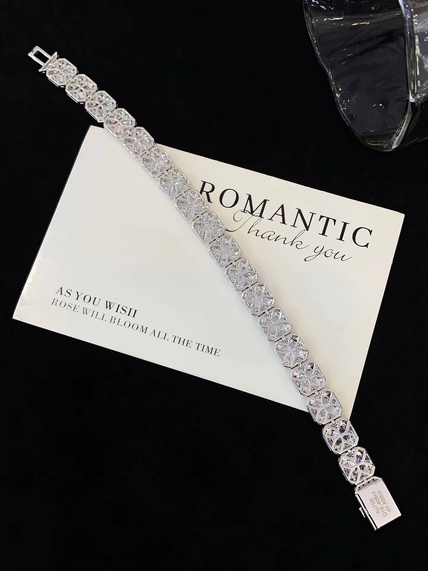 Luxurious ICEWALD 9K White Gold Lab-Grown Radiant Cut Filled Diamond Tennis Bracelet Fully-Embedded Exquisite Bangles